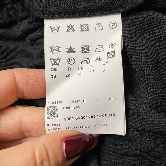 BOSS Orange Open Cascade Jacket sz 6 Black Wool - Picture 7 of 8